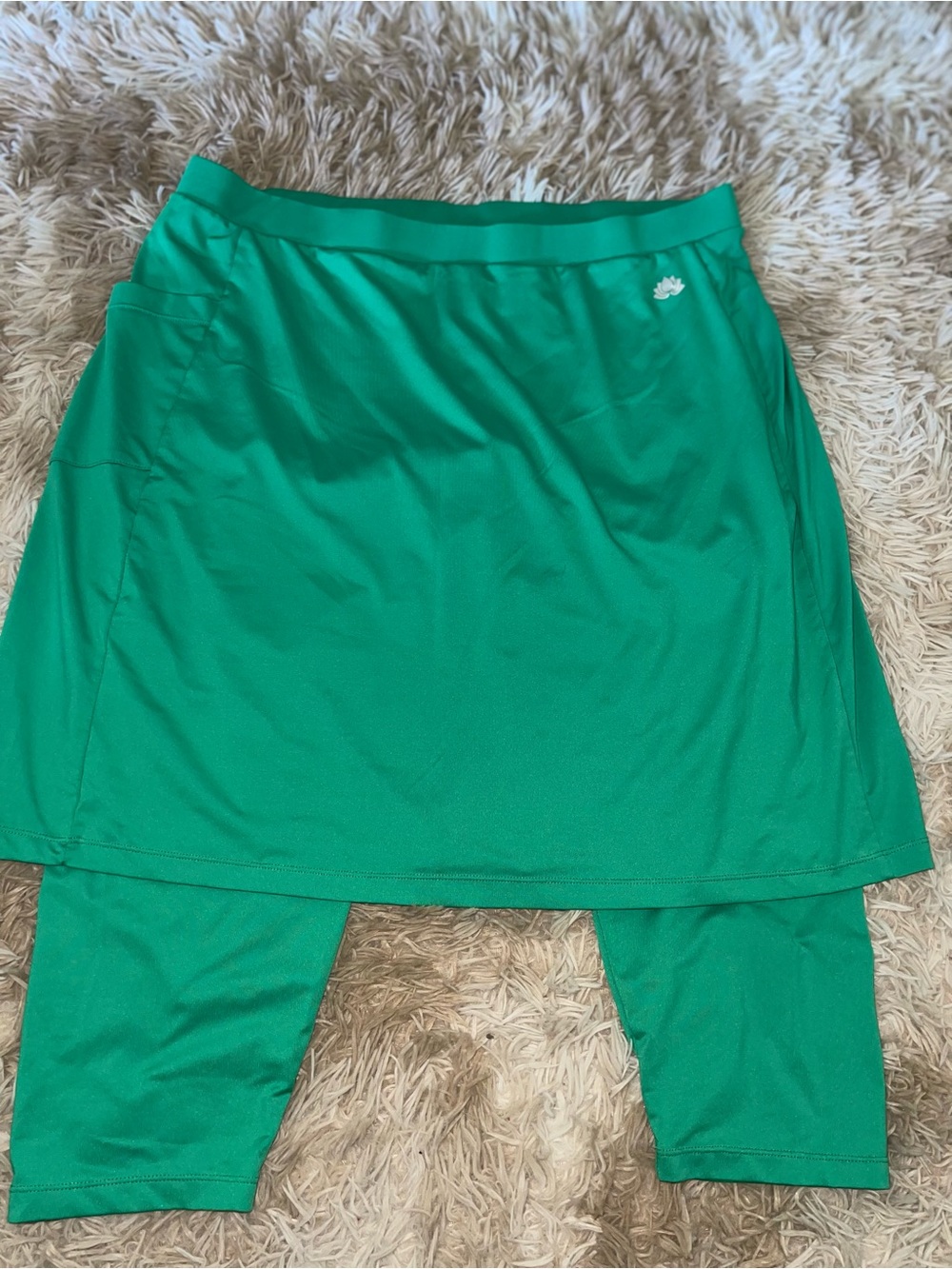 Women's Active Skort Set with Leggings - Green